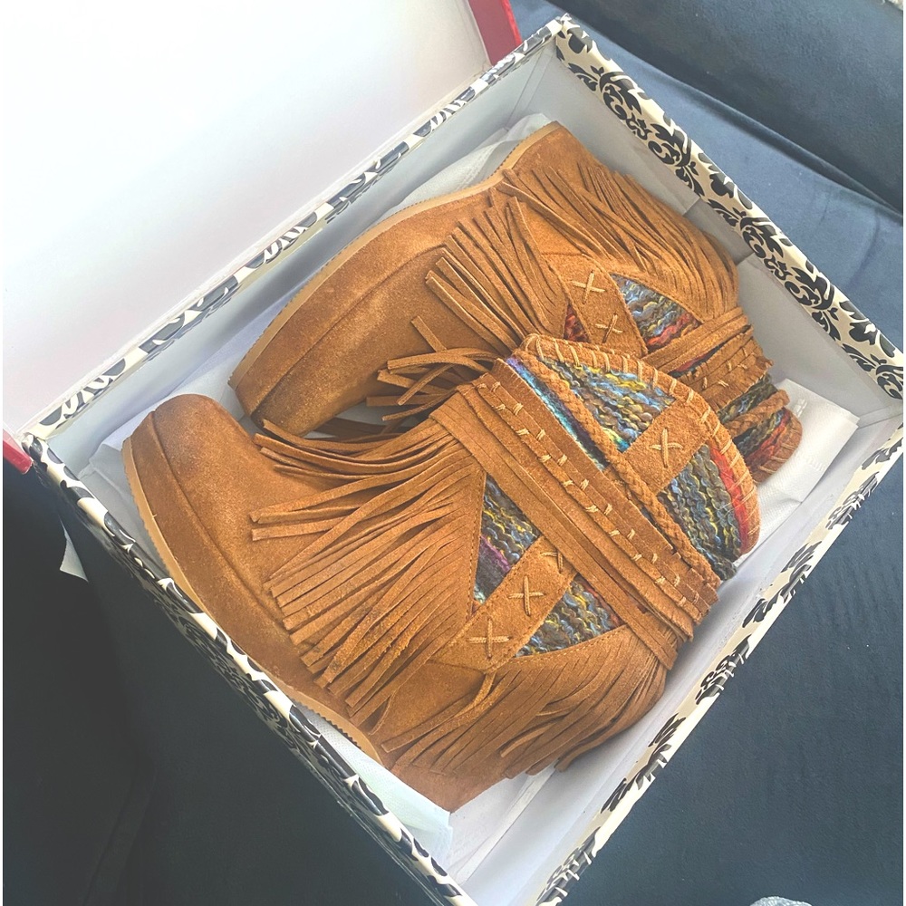 Naughty Monkey fringe Wedges